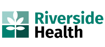 Green and black Riverside Health logo 