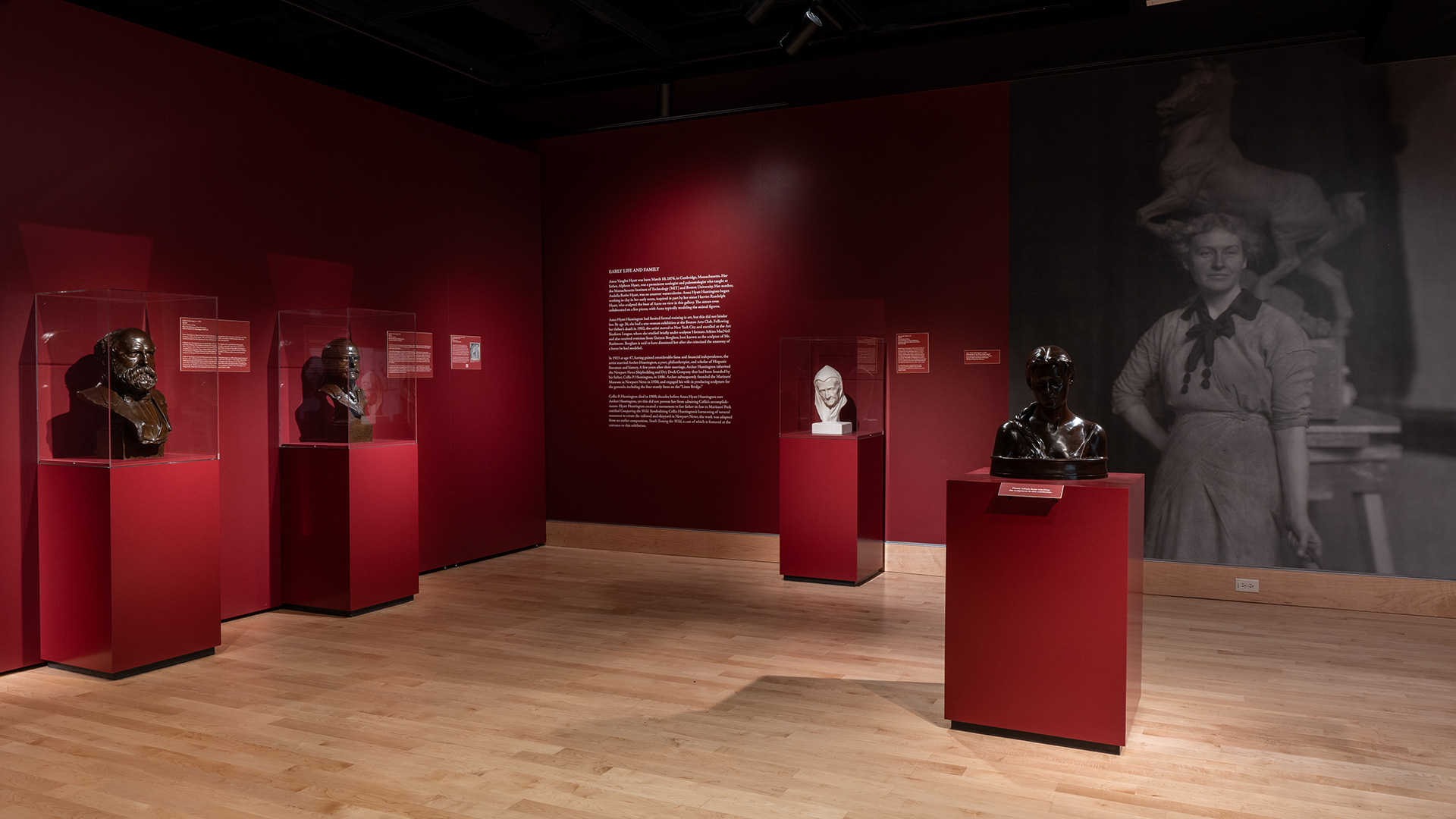 Main gallery featuring sculpture by Anna Huntington