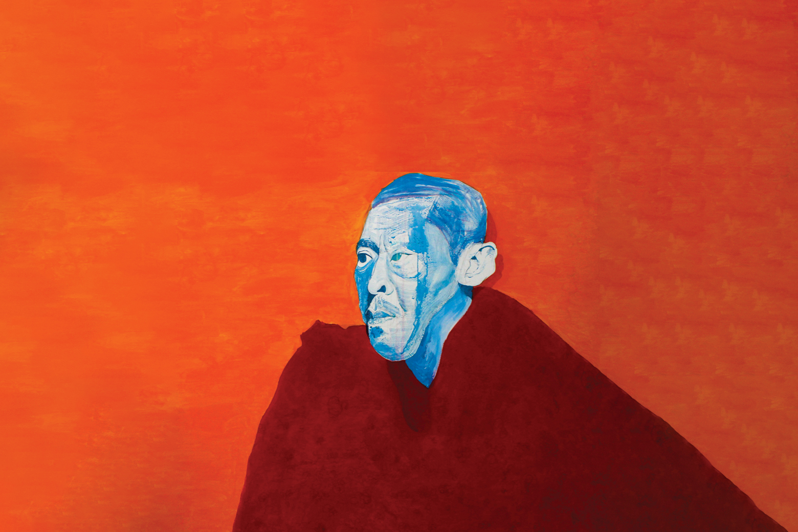 A man looks to the side