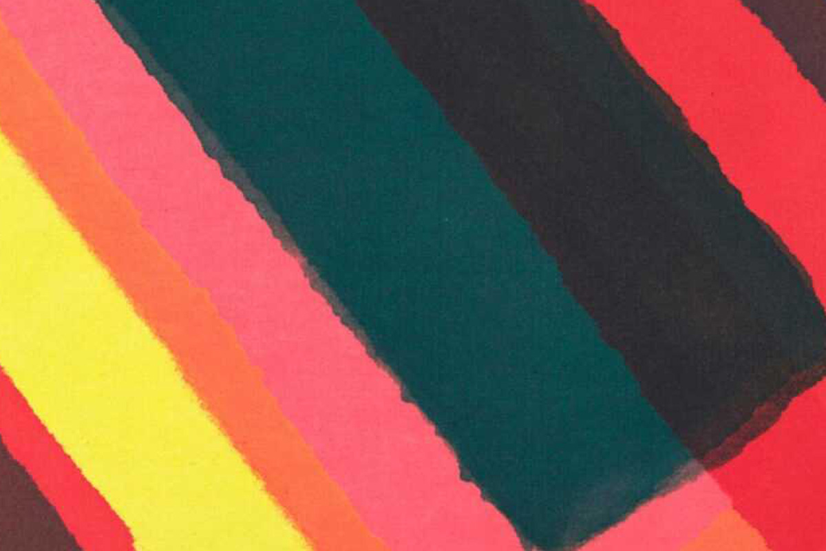 multi-colored striped painting by Paul Reed