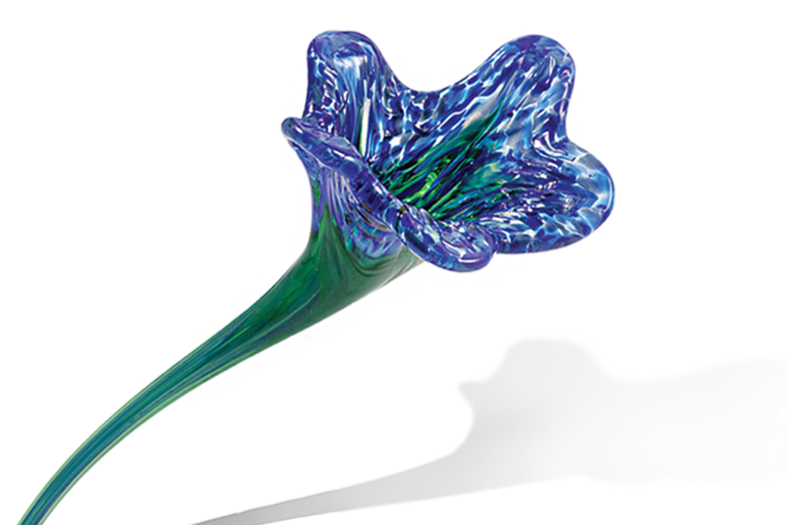 Glass sculpture of a flower