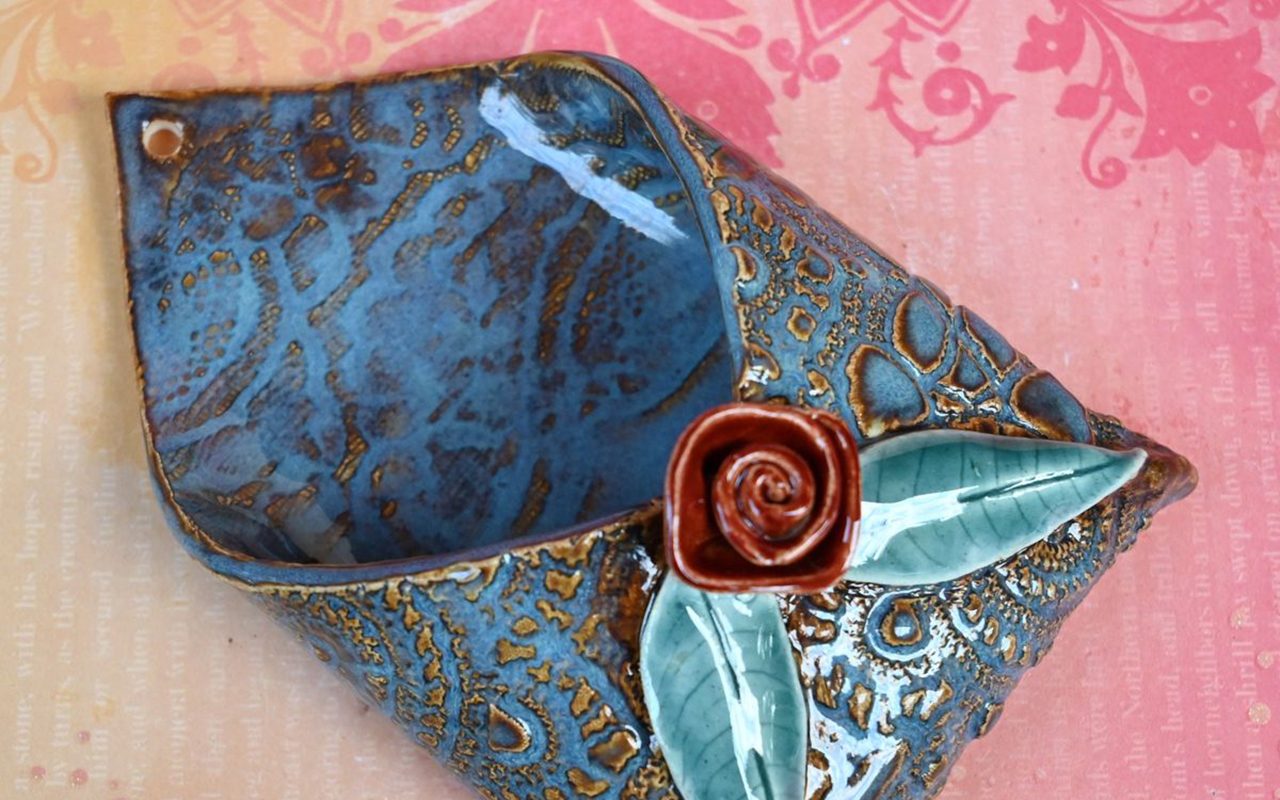 A stained glass humming bird