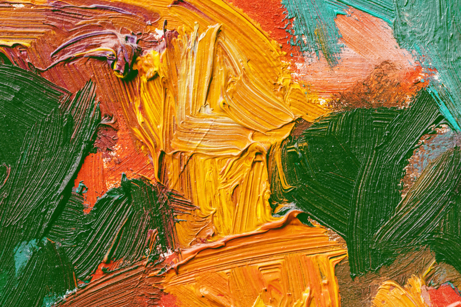 Closeup of brush strokes